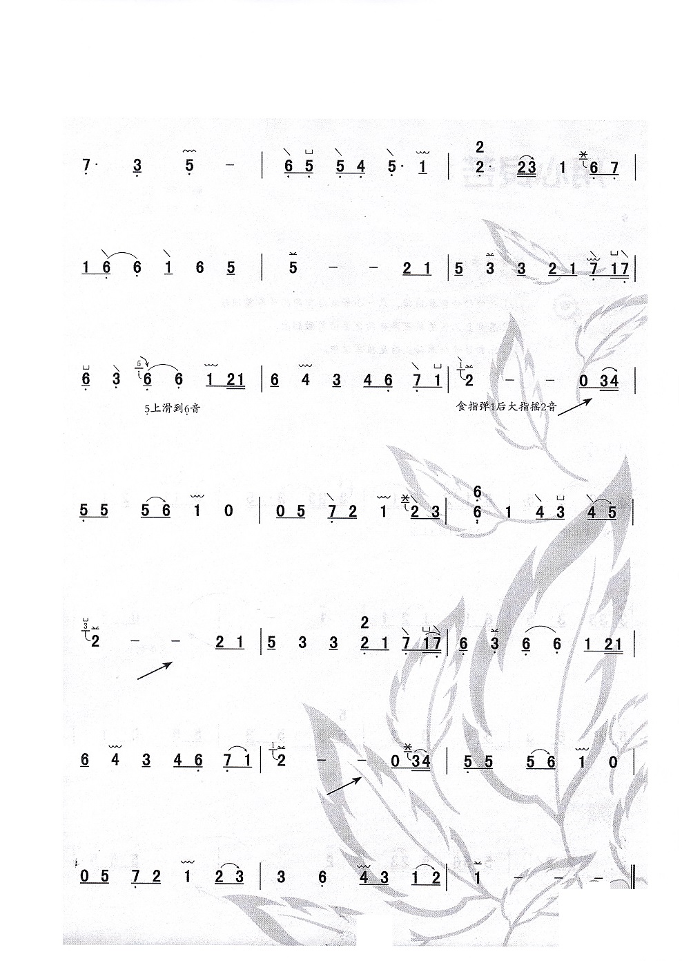 歌曲《约定》古筝D调演奏简谱及伴奏mp3下载