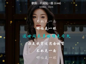 歌曲《不如见一面》歌词版古筝简谱及伴奏MP3